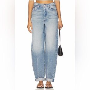 Mother Fangirl Button Skimp Cuff Denim